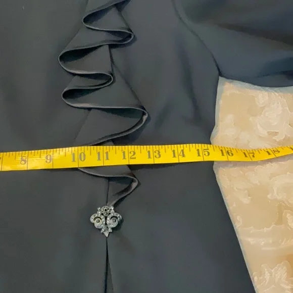 KASPER A.S.L.Kasper Black Embellished Long Sleeve Sheath Dress SIZE M - Picture 10 of 11